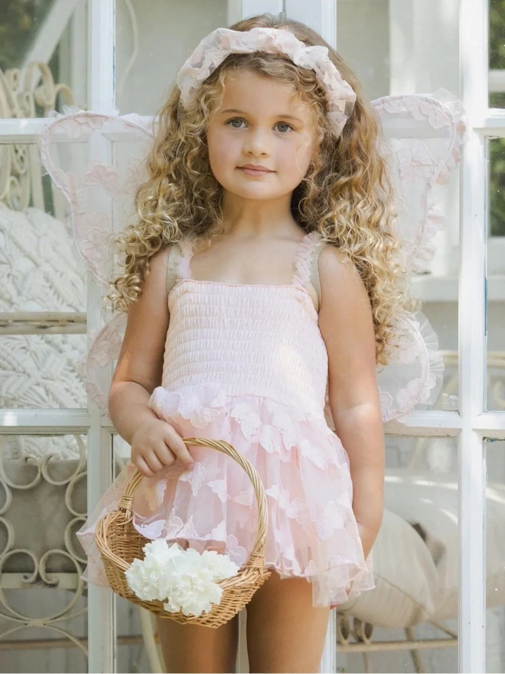 Noralee Butterfly Tutu Dress with Floral Appliqué
